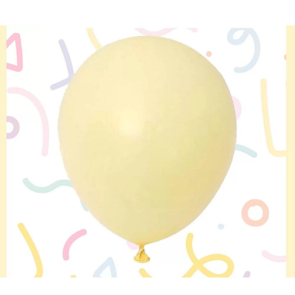 6'' MACARON SARI BALON (100 ADET)