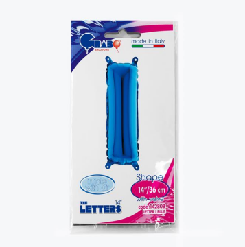 Harf Folyo Balon I Mavi 35 Cm (Grabo)