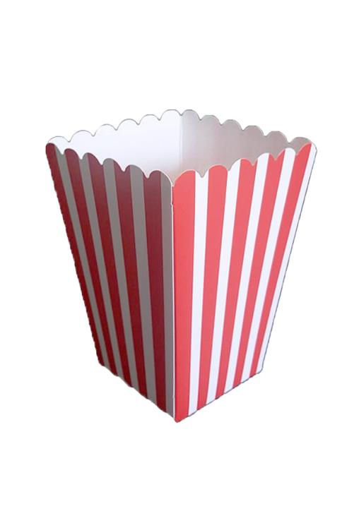 Popcorn Kutusu Kırmızı-Beyaz Çizgili