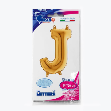 Harf Folyo Balon J Gold 35 Cm (Grabo)