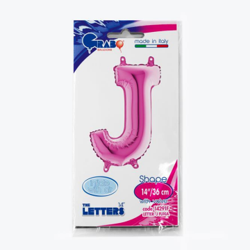 Harf Folyo Balon J Pembe 35 Cm (Grabo)