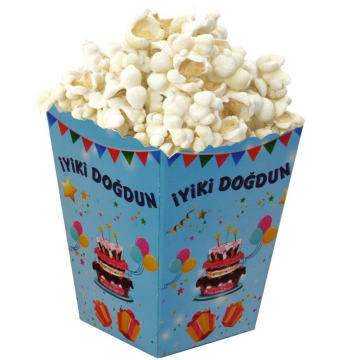 Popcorn Kutusu İyiki Doğdun Mavi