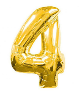 S/SHAPE FOLYO BALON RAKAM -4- GOLD