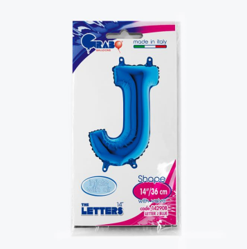 Harf Folyo Balon J Mavi 35 Cm (Grabo)