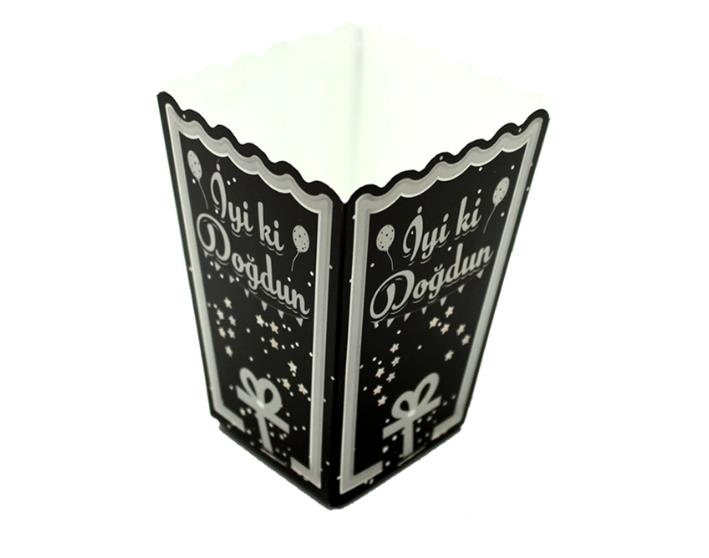 Popcorn Kutusu İyiki Doğdun Gümüş