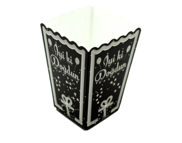 Popcorn Kutusu İyiki Doğdun Gümüş