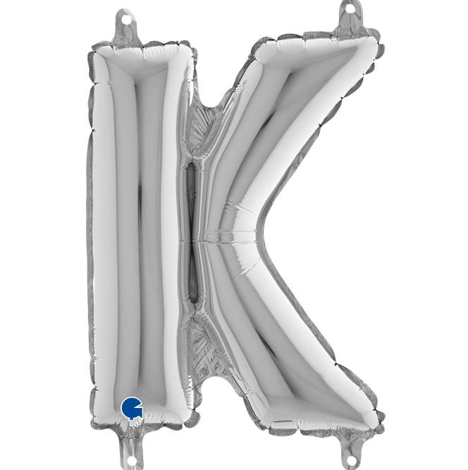 Harf Folyo Balon K Gümüş 35 Cm (Grabo)
