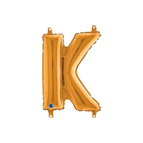 Harf Folyo Balon K Gold 35 Cm (Grabo)