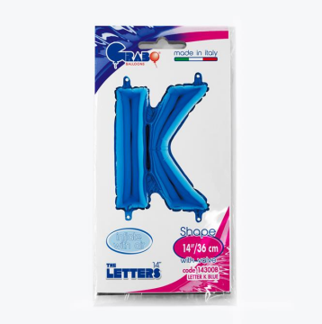 Harf Folyo Balon K Mavi 35 Cm (Grabo)