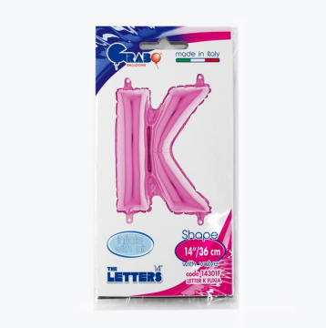 Harf Folyo Balon K Pembe 35 Cm (Grabo)