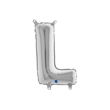 Harf Folyo Balon L Gümüş 35 Cm (Grabo)