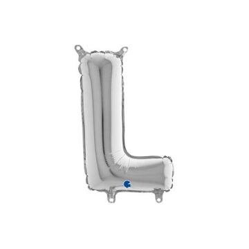 Harf Folyo Balon L Gümüş 35 Cm (Grabo)