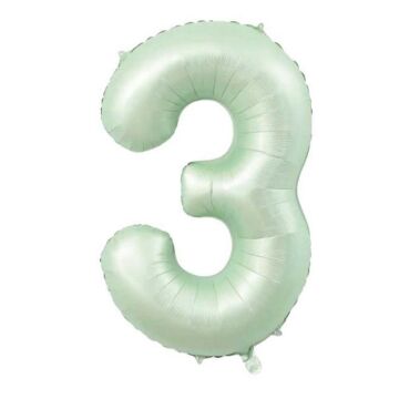 34'' FOLYO BALON RAKAM -3- RETRO YEŞİL