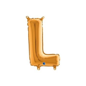 Harf Folyo Balon L Gold 35 Cm (Grabo)