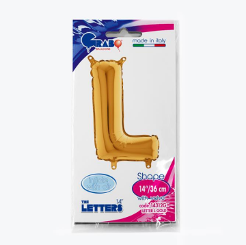 Harf Folyo Balon L Gold 35 Cm (Grabo)