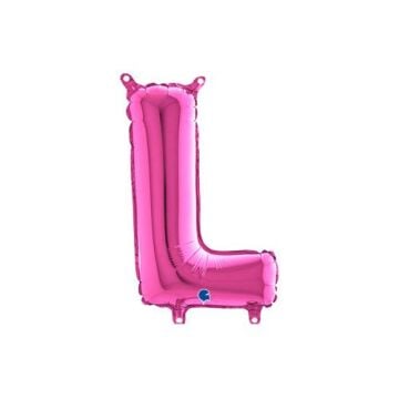 Harf Folyo Balon L Pembe 35 Cm (Grabo)