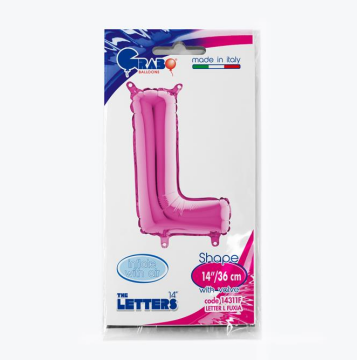 Harf Folyo Balon L Pembe 35 Cm (Grabo)