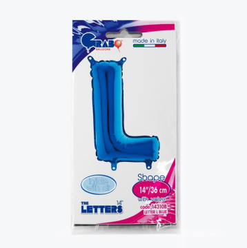 Harf Folyo Balon L Mavi 35 Cm (Grabo)