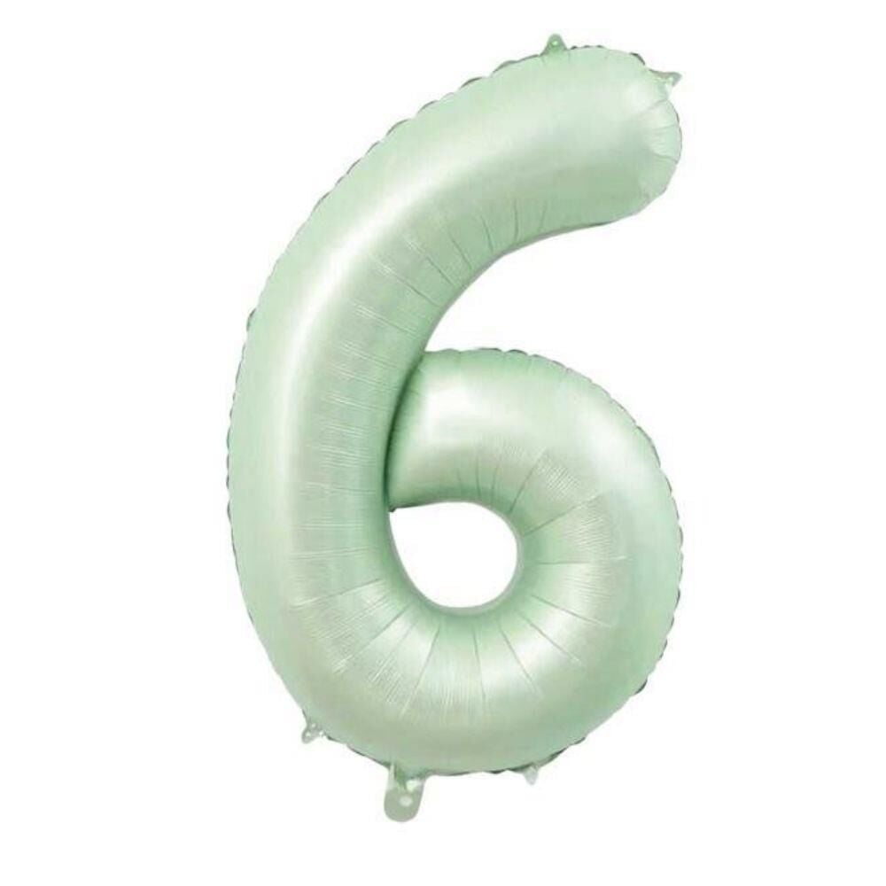 34'' FOLYO BALON RAKAM -6- RETRO YEŞİL