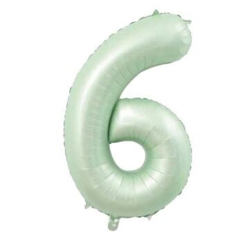 34'' FOLYO BALON RAKAM -6- RETRO YEŞİL