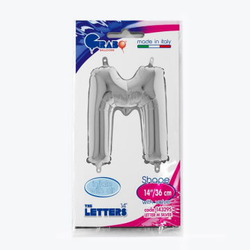 Harf Folyo Balon M Gümüş 35 Cm (Grabo)