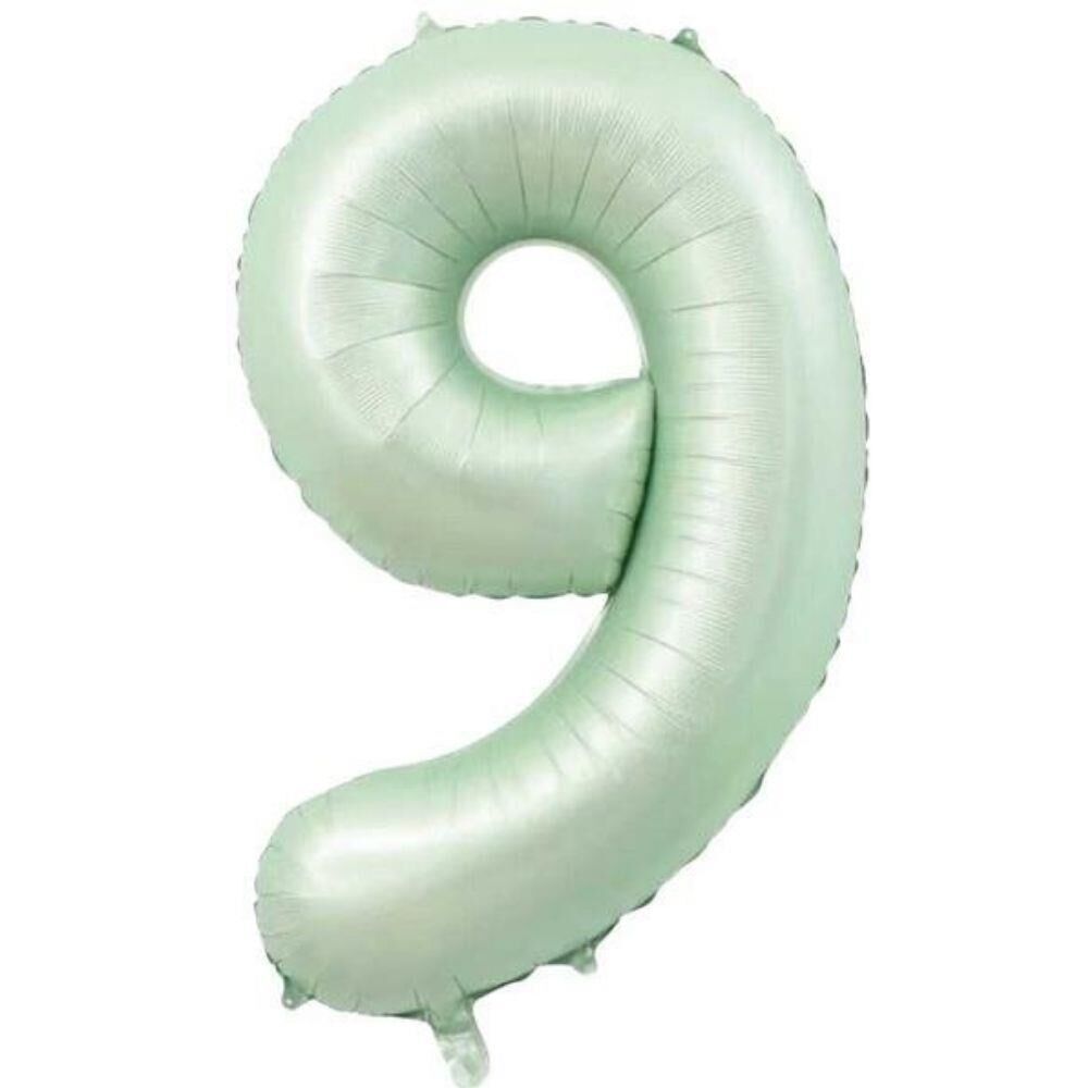 34'' FOLYO BALON RAKAM -9- RETRO YEŞİL