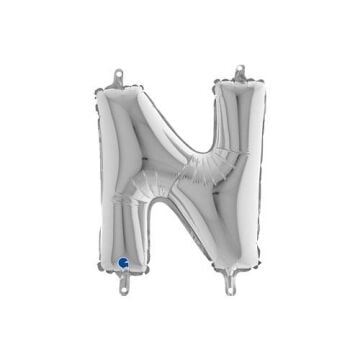 Harf Folyo Balon N Gümüş 35 Cm (Grabo)