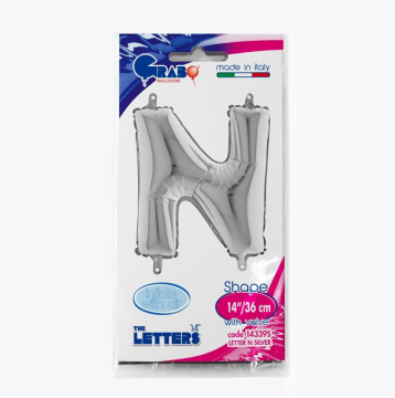 Harf Folyo Balon N Gümüş 35 Cm (Grabo)