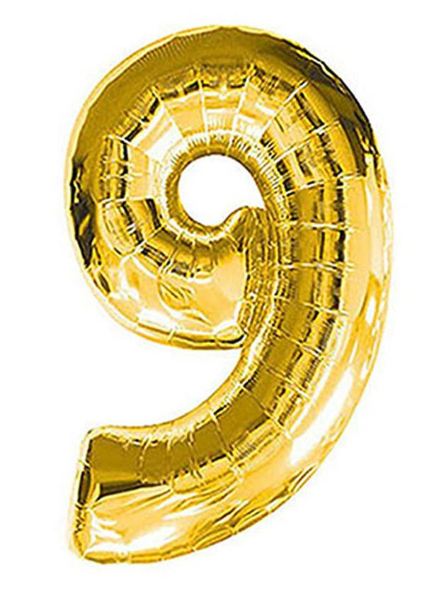 S/SHAPE FOLYO BALON RAKAM -9- ALTIN