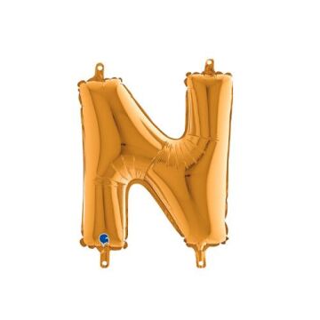 Harf Folyo Balon N Gold 35 Cm (Grabo)