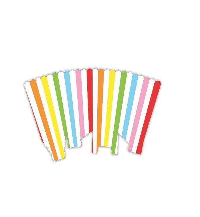 Popcorn Kutusu Renkli Çizgili