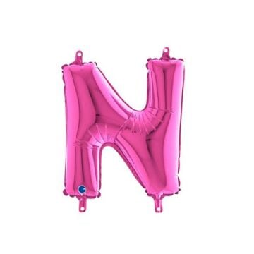 Harf Folyo Balon N Pembe 35 Cm (Grabo)