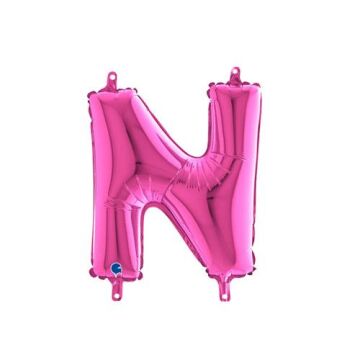 Harf Folyo Balon N Pembe 35 Cm (Grabo)