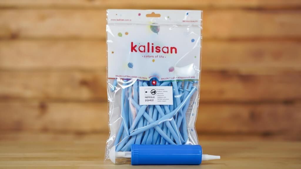 MAKARON MAVİ SOSİS BALON