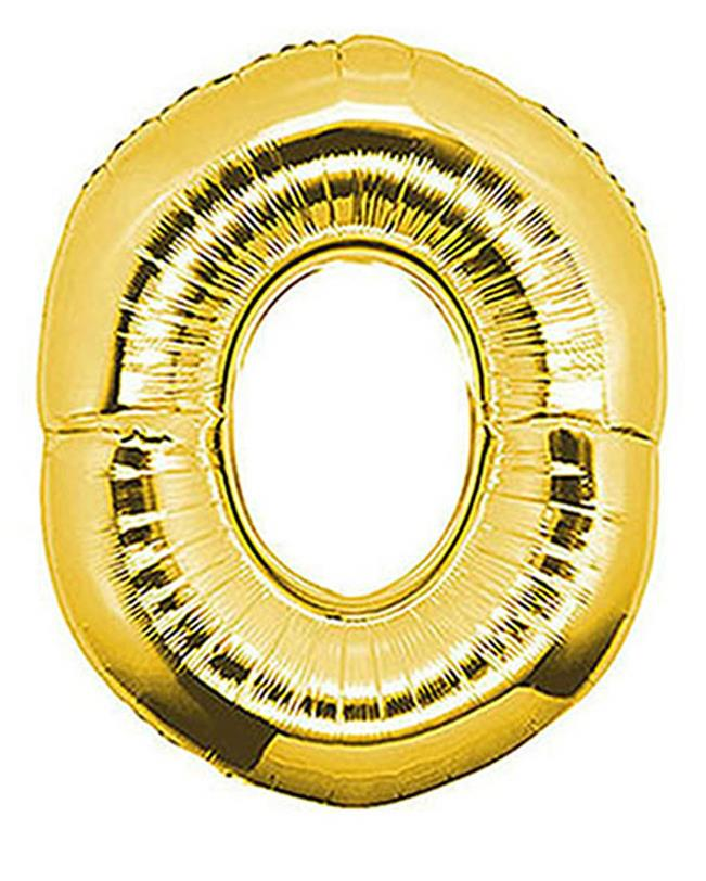 S/SHAPE FOLYO BALON RAKAM -0- GOLD