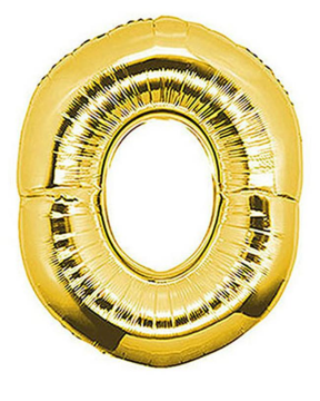 S/SHAPE FOLYO BALON RAKAM -0- GOLD