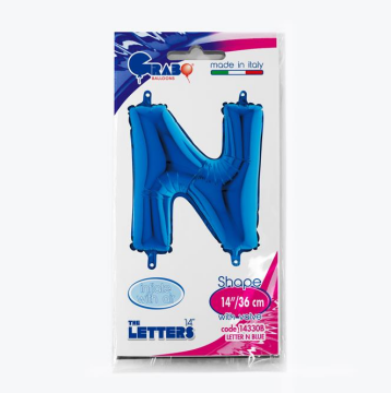 Harf Folyo Balon N Mavi 35 Cm (Grabo)