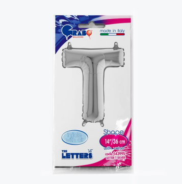 Harf Folyo Balon T Gümüş 35 Cm (Grabo)