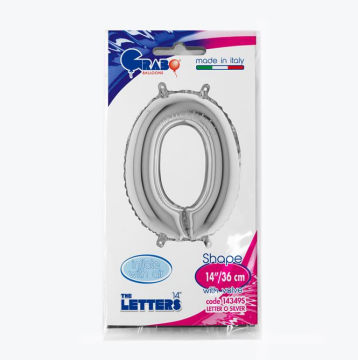 Harf Folyo Balon O Gümüş 35 Cm (Grabo)