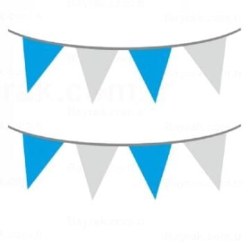 ÜÇGEN KIRLANGIÇ BAYRAK - MAVİ BEYAZ