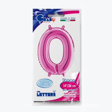 Harf Folyo Balon O Pembe 35 Cm (Grabo)