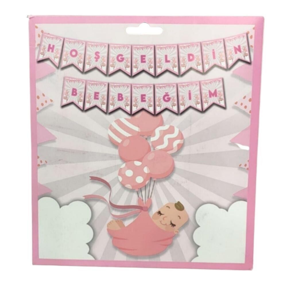 HOŞGELDİN BEBEĞİM PEMBE BANNER