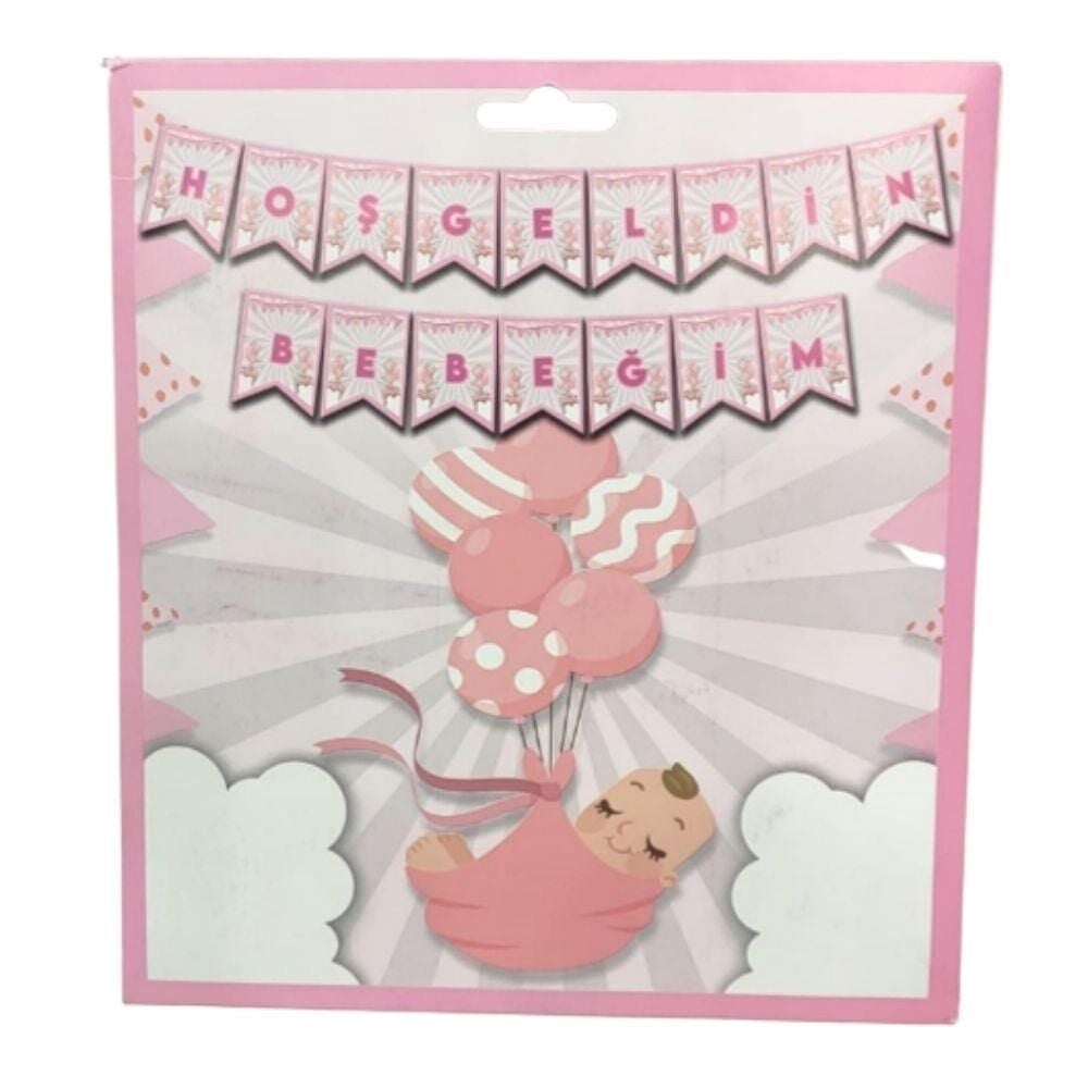 HOŞGELDİN BEBEĞİM PEMBE BANNER