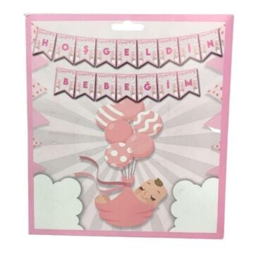 HOŞGELDİN BEBEĞİM PEMBE BANNER