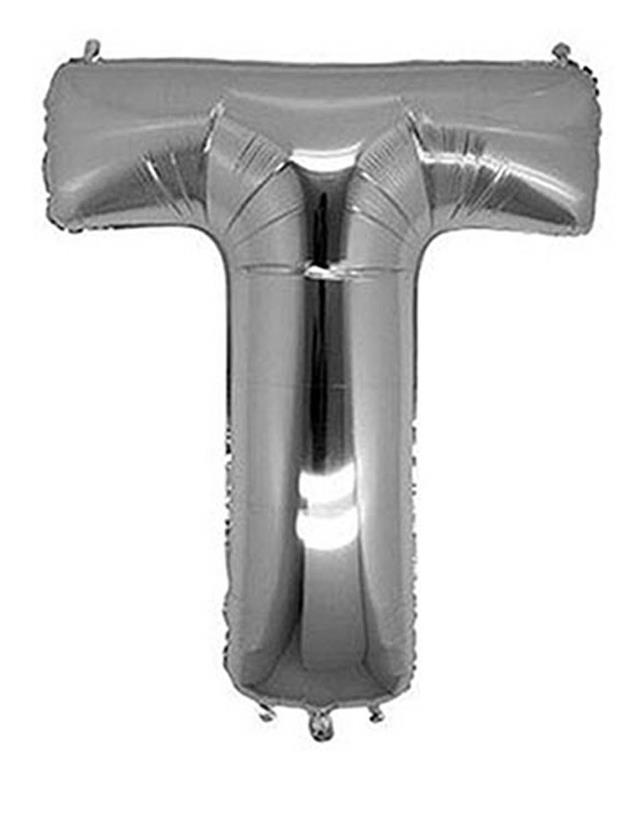 S/SHAPE FOLYO BALON HARF -T- GÜMÜŞ