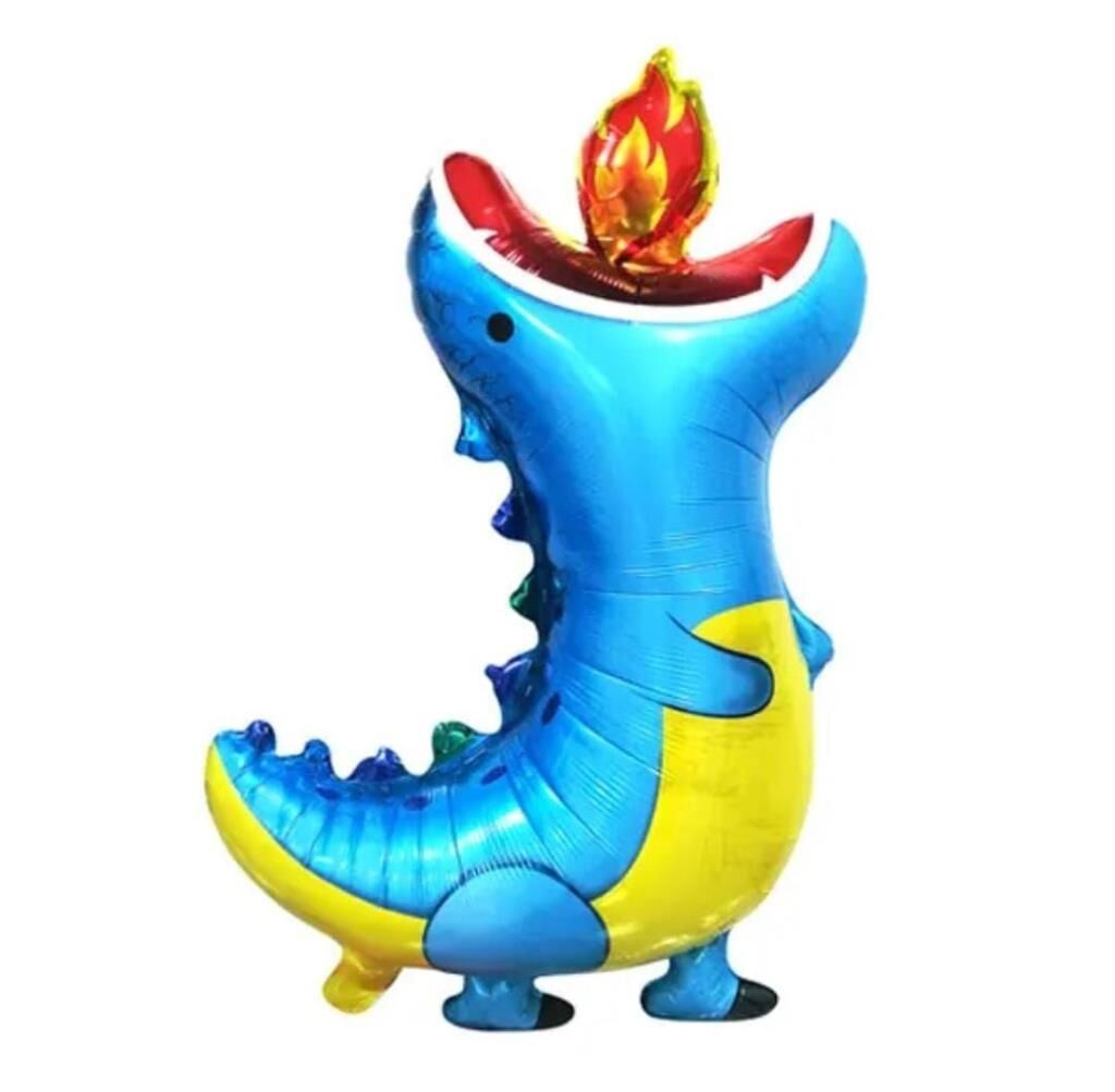 ATEŞLİ MAVİ TREX FOLYO BALON