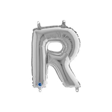 Harf Folyo Balon R Gümüş 35 Cm (Grabo)