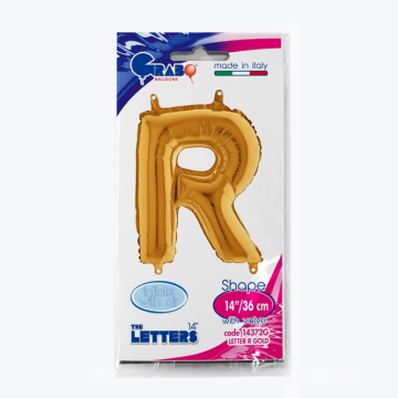 Harf Folyo Balon R Gold 35 Cm (Grabo)
