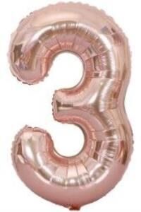 40'' FOLYO BALON RAKAM -3- ROSEGOLD