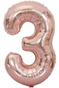 40'' FOLYO BALON RAKAM -3- ROSEGOLD